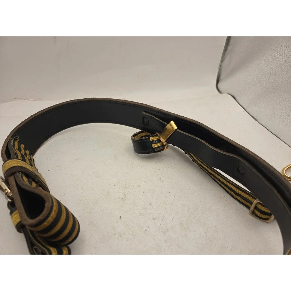 Repaired/Newer Masonic Knights Belt With Striped Fabric, Buckle and straps